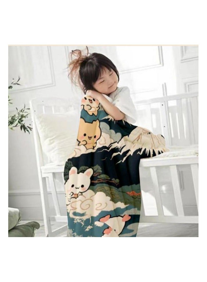 general Children's or student cartoon flannel thin blanket (warm and comfortable, suitable for sleep, games) 100cm*150cm - 440 - Image 4