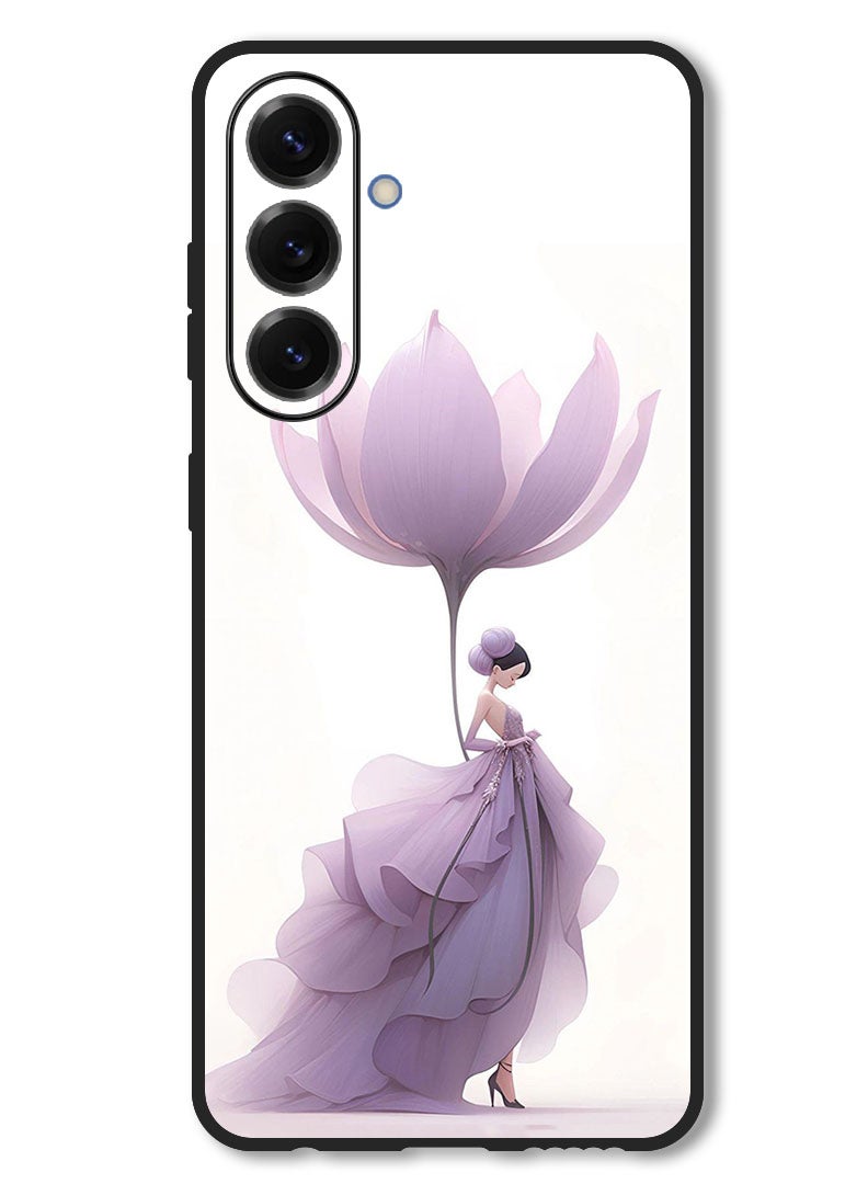 Theodor Case Compatible with Samsung Galaxy F56 6.74 Inch Protection Shockproof Bumper Cover Women Flower - Image 1