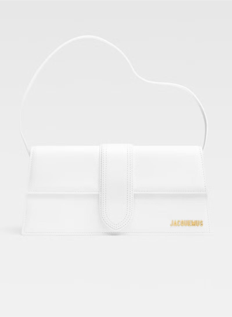 JACQUEMUS The Bambino Long Flap Bag, Women's Hand Bag, Women's Shoulder Bag, Women's Tote Bag, Women's Travel Bag, White-28cm - Image 1