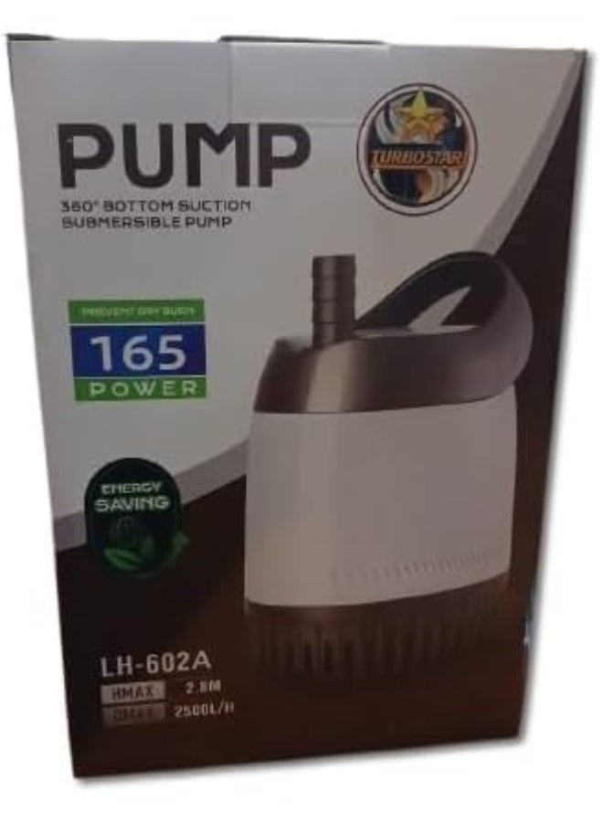 Submersible Water Pump 165W 2500L/H with 2.8m Max Lift | Waterproof Pump for Aquarium, Fish Tank, Fountain, Pond, Waterfall & Water Circulation - Image 1