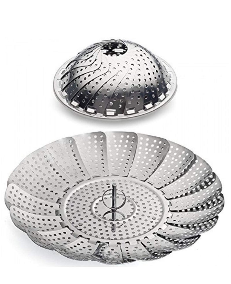 Ezalla Stainless Steel Vegetable Steamer BasketPans Crock Pots More 56 to 9 - Image 1