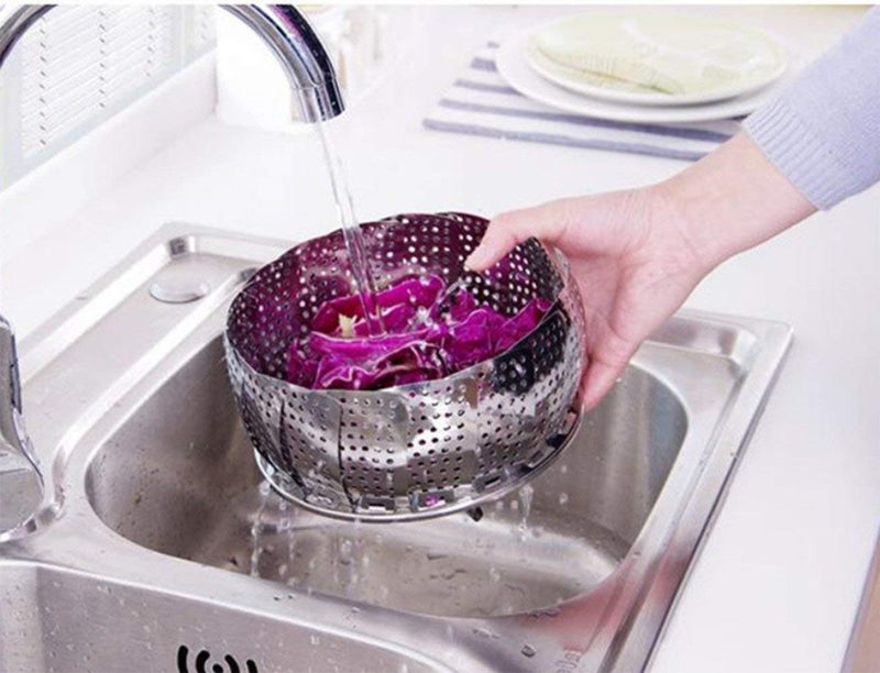 Ezalla Stainless Steel Vegetable Steamer BasketPans Crock Pots More 56 to 9 - Image 5