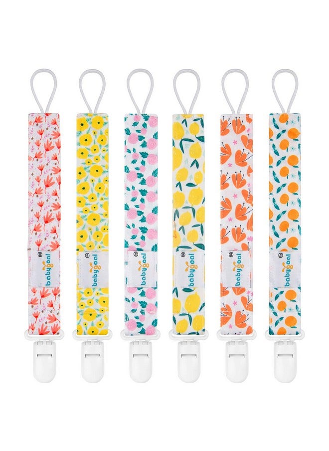 Floral Pacifier Clips, 6 Pack Binky Paci Holder Clips And Leash For Boys And Girls Fits For Most Pacifier, Binkie Styles & Baby Teethers & Toys And Gift 6Ps14 - pzsku/ZF2559F74187F428523CEZ/45/_/1733729611/a699521a-d053-4a9a-b672-74fec9a4bbc9