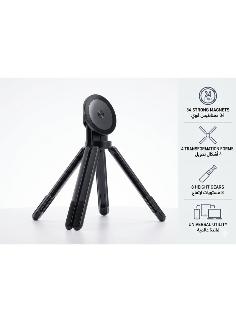 SP ISNUP 4-in-1 Magnetic Phone Stand Foldable, Adjustable 180° Multi-Angle Holder for Phone Tablet Laptop with Strong Magnets - Image 1