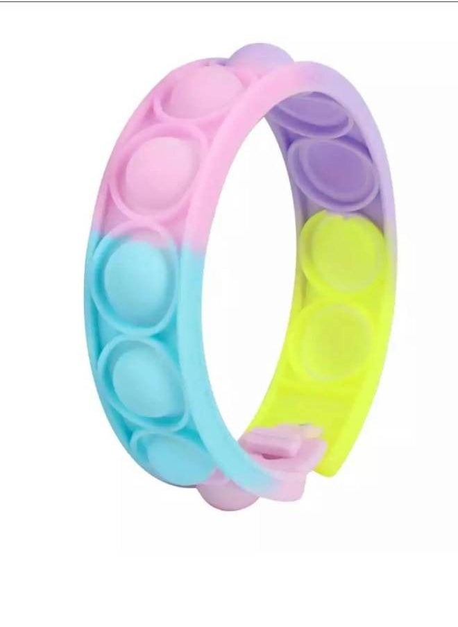 Elite Dose Glow in The Dark Pop It Bracelets Adjustable Push Pop Fidget Toy Multicolor Stress Relief Finger Press for Kids and Adults and Autism Toddler Sensory Toys for Anxiety  - Image 1