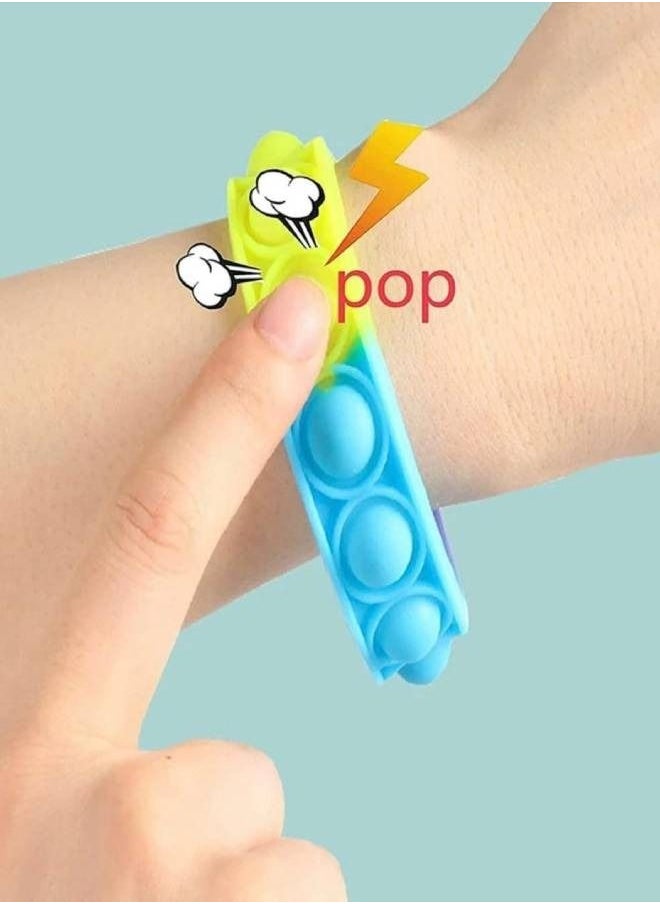 Elite Dose Glow in The Dark Pop It Bracelets Adjustable Push Pop Fidget Toy Multicolor Stress Relief Finger Press for Kids and Adults and Autism Toddler Sensory Toys for Anxiety  - Image 2