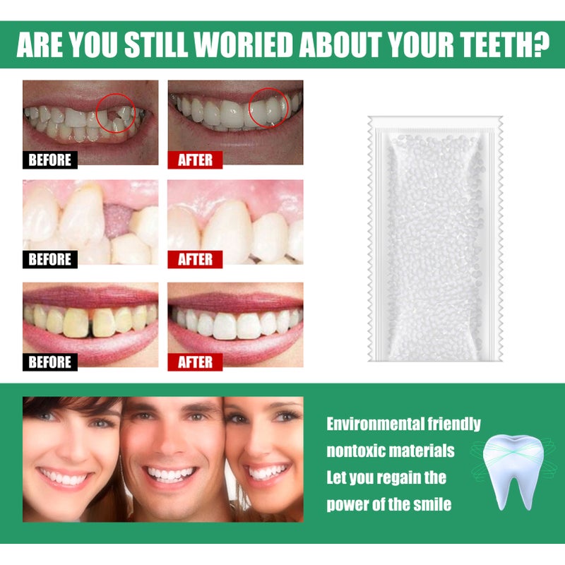 100g Teeth Solid Glue White Granules Complement Teeth Multifunctional Denture Solid Glue Regain Smile - Image 4