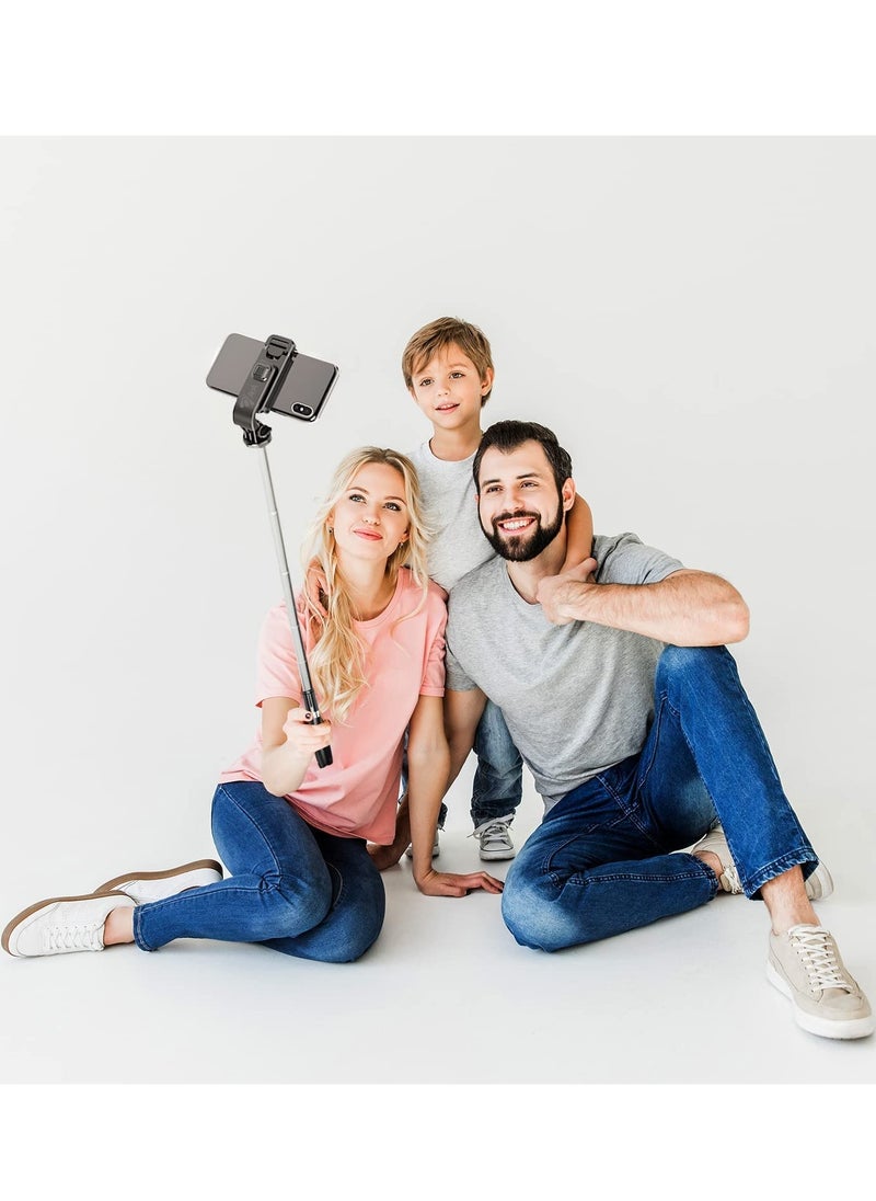 ELTRAZONE - Selfie Stick Tripod Bluetooth remote, Extendable 1m Telescopic Selfie Stick, Handheld Tripod, Wireless Remote compatible with iPhone 12/Xs/iPhone 8/iPhone 11/11pro, Galaxy S10/S9 Plus/S8/Note8 - Image 1