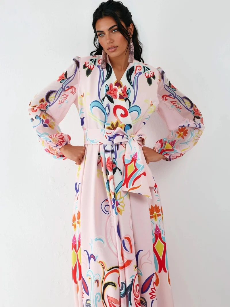 Jennyfer Floral Print Maxi A-Line Dress