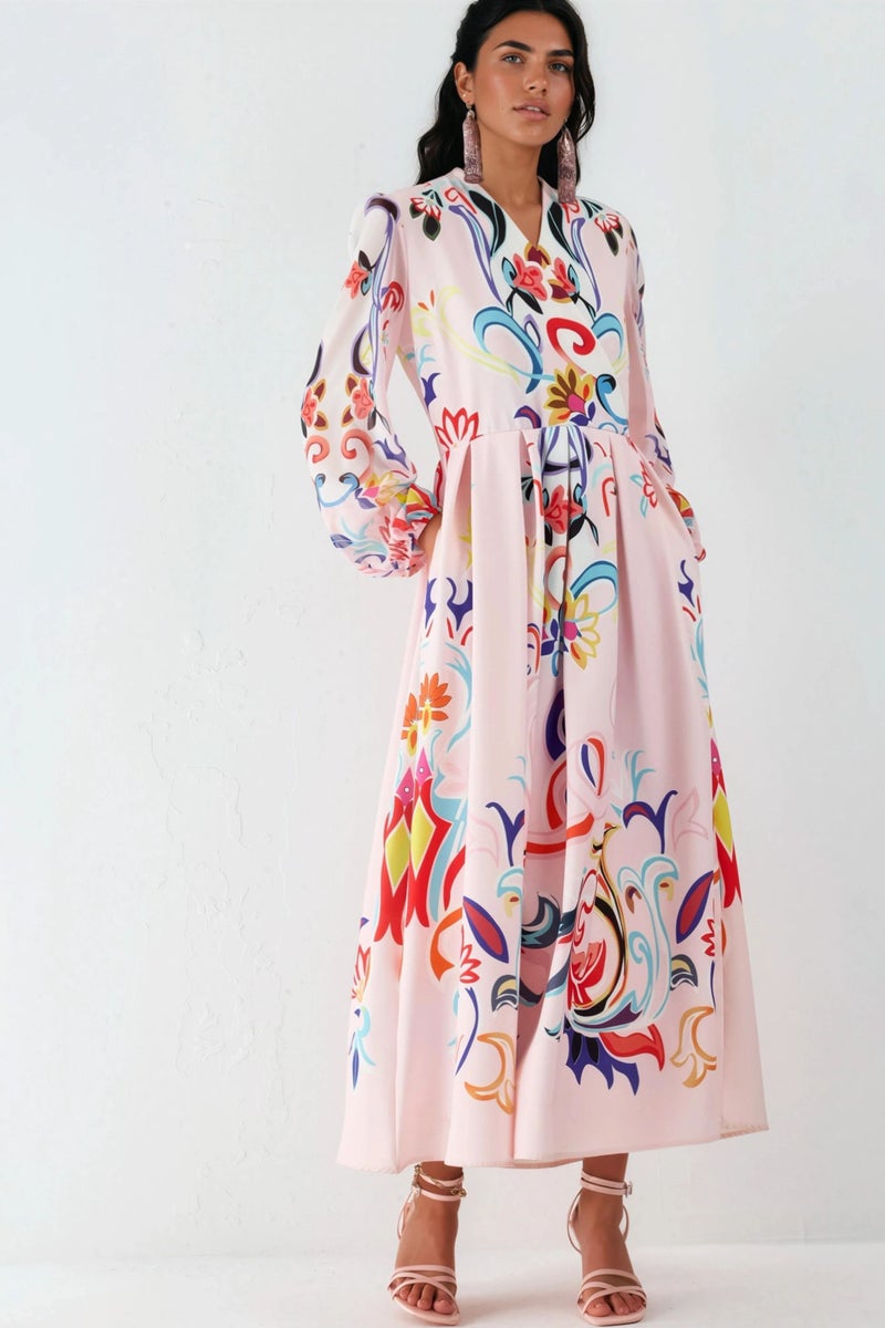Jennyfer Floral Print Maxi A-Line Dress - Image 1