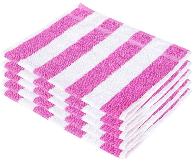 Cotton Colors Cotton Colors Cotton 300 GSM Hand Towel Set (Pack of 5, Striped)_D36  - Image 1