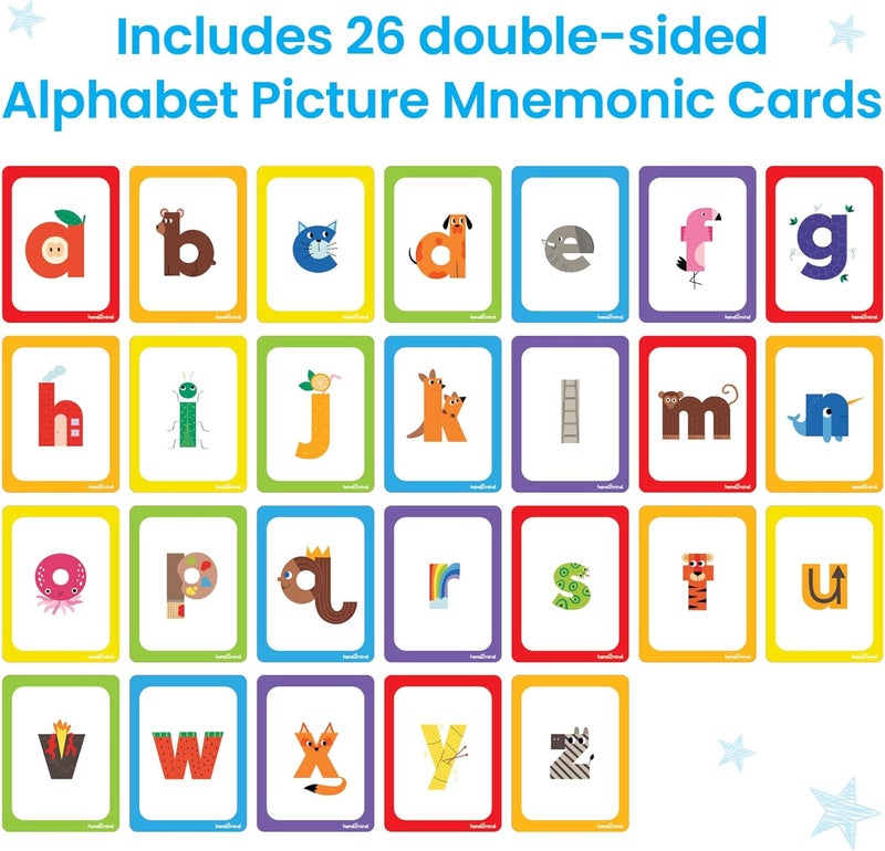 hand2mind Alphabet Picture Mnemonic Cards ABC Flashcards for Kids Classroom Alphabet Cards Early Learning Flash Cards Letter Recognition Montessori Alphabet Cards Toddler Learning Activities - Image 2