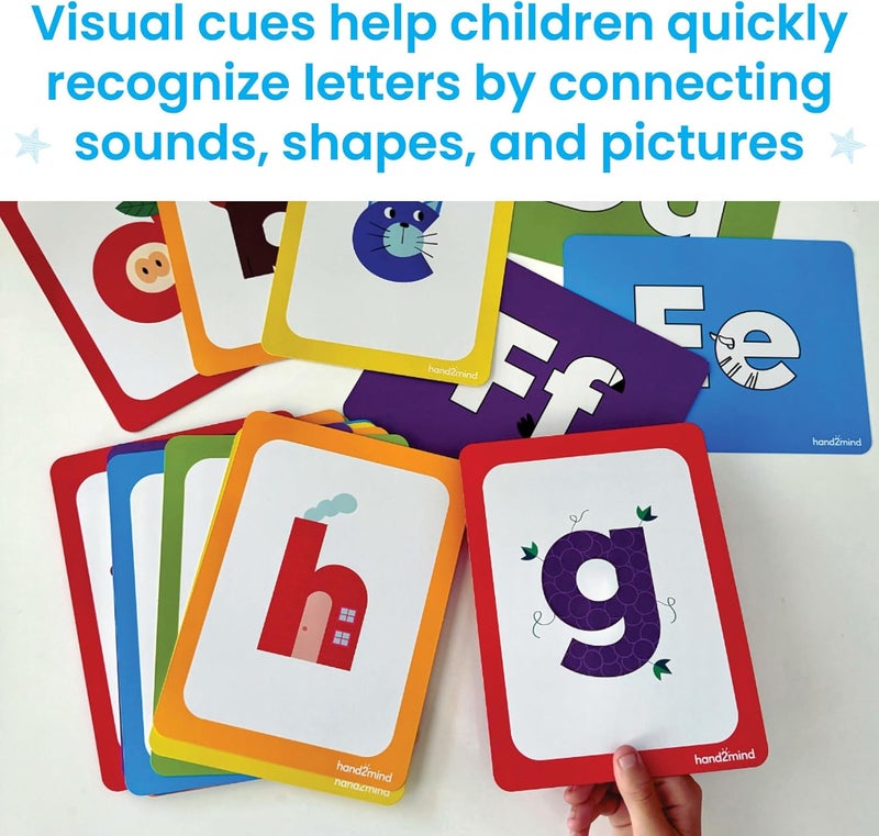 hand2mind Alphabet Picture Mnemonic Cards ABC Flashcards for Kids Classroom Alphabet Cards Early Learning Flash Cards Letter Recognition Montessori Alphabet Cards Toddler Learning Activities - Image 4