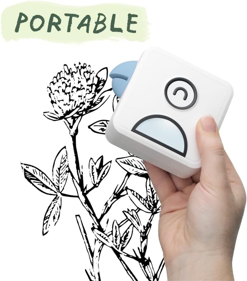 Poooliprint L1 Inkless Pocket Printer - Mini Phone Bluetooth Portable Poooli Thermal Printer for iOS + Android Print Sticky Photos, Labels, Notes, Lists for Journal, Blue - Image 2