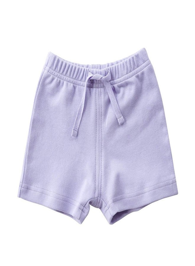 Teach Leanbh Unisex-Baby 3-Pack Cotton Soild Color Short with Drawstring 3-24 Months (18-24 Months, Purple/Yellow/Pink) - Image 3