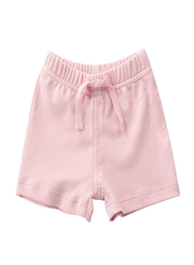 Teach Leanbh Unisex-Baby 3-Pack Cotton Soild Color Short with Drawstring 3-24 Months (18-24 Months, Purple/Yellow/Pink) - Image 2
