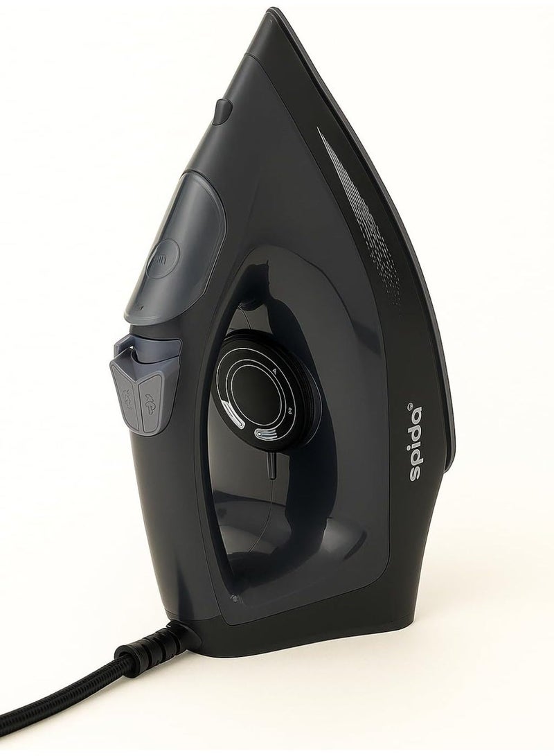 سبيدا مكواة بخار بتسخين سريع وبخار عالي الضغط فعالة وسهلة الاستخدام للمنزل أو العمل التجاري الخفيفSPD-XH201 2400 وات لجميع الأقمشة من سبيدا - Image 1
