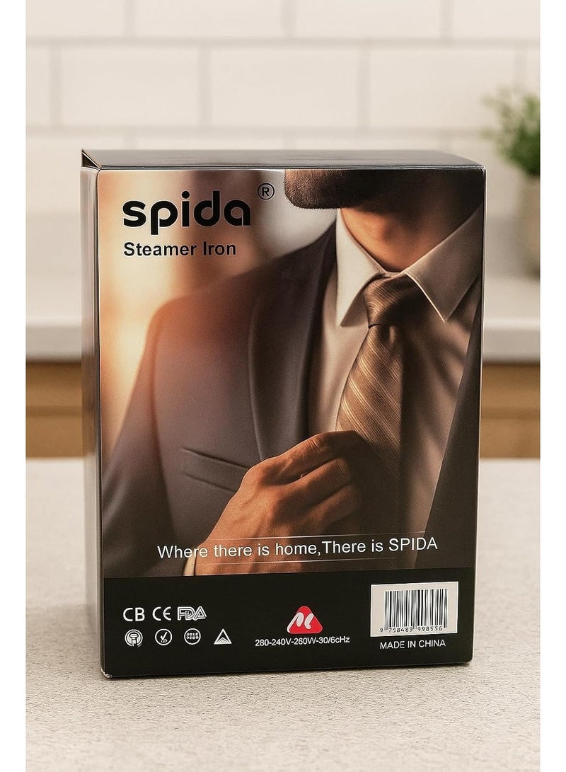 سبيدا مكواة بخار بتسخين سريع وبخار عالي الضغط فعالة وسهلة الاستخدام للمنزل أو العمل التجاري الخفيفSPD-XH201 2400 وات لجميع الأقمشة من سبيدا - Image 2