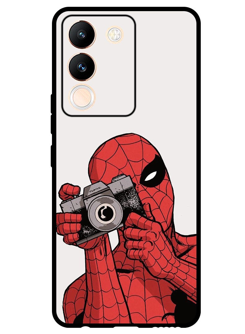 Theodor Protective Case Anti Scratch Shock Proof Bumper Cover For Vivo V29e Spiderman Taking Picture - Image 1