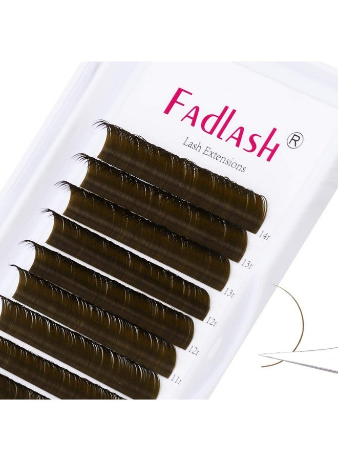 FADLASH Eyelash Extensions D Curl Individual Lashes 0.15 Mixed Tray 814Mm Brown Lash Extensions Supplies Classic Eyelashes Professional Salon Use (0.15D 814Mm Mix) - Image 1