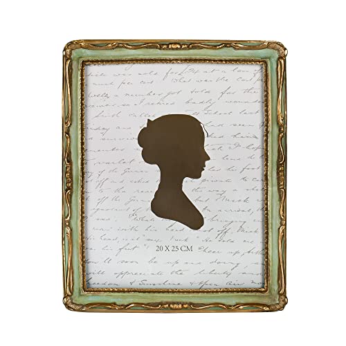 AELS 8x10 Inch Vintage Picture Frame, Elegant Antique Photo Frames with Glass Front, Photo Display, Tabletop Wall Hanging, Gift Ideas,Gold and Green - Image 1