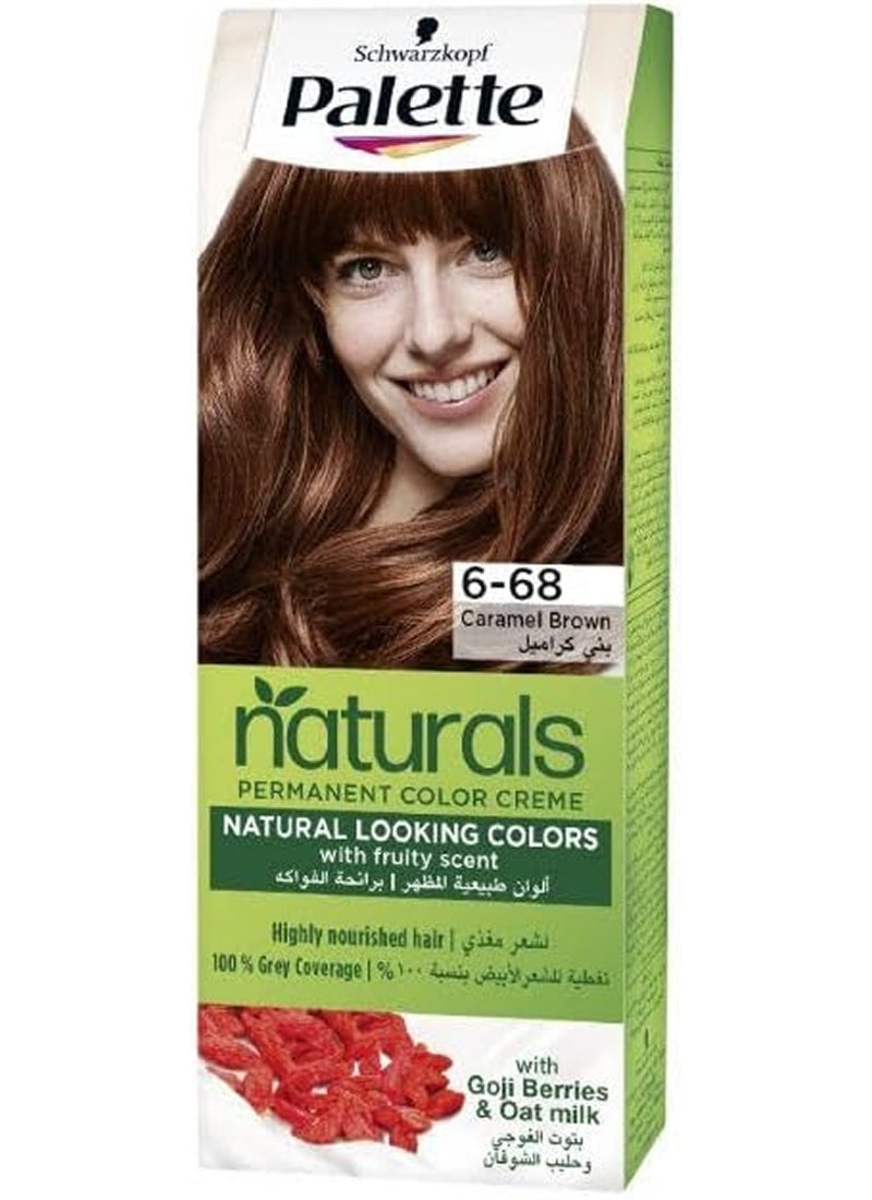 Palette Permanent Naturals Color Creme 6-68 Caramel Brown