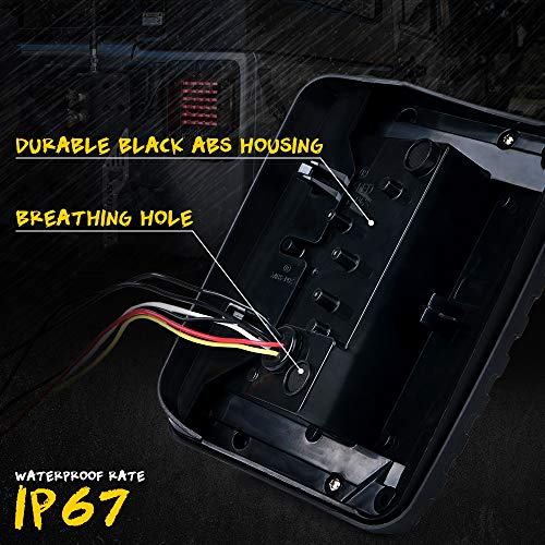 Xprite مصابيح خلفية Xprite مع إشارة فرامل خلفية وإضاءة عكسية، مصابيح LED خلفية متوافقة مع جيب رانجلر 2007-2018 - عدسة شفافة - Image 5