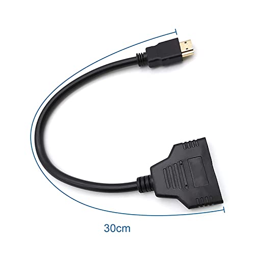 FENTICO HDMI Splitter Adapter Cable HDMI Splitter 1 in 2 Out HDMI Male to Dual HDMI Female 1 to 2 Way for HDMI HD, LED, LCD, TV (in Both Display Same Screen Will Play) (Usage Given Below) - Image 5