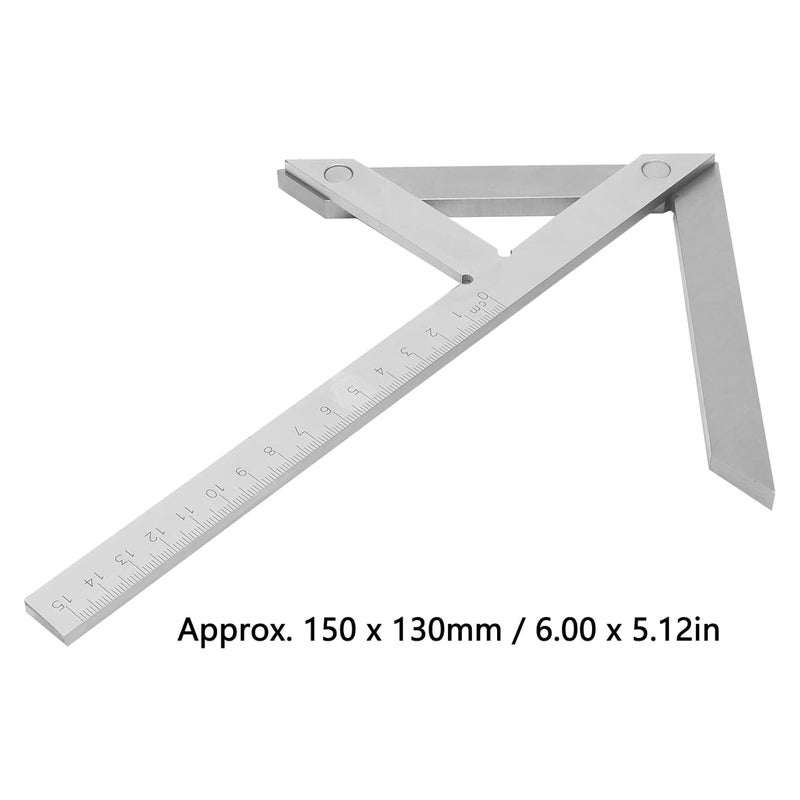 Stainless Steel Center Finder And Angle Measuring Ruler For Precision Marking - Image 3