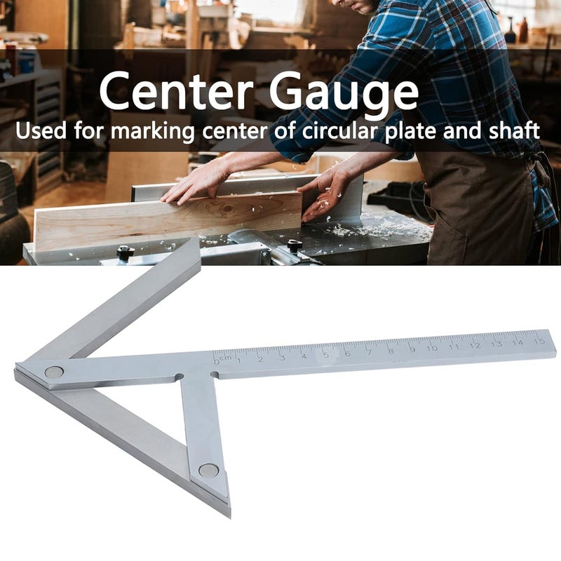 Stainless Steel Center Finder And Angle Measuring Ruler For Precision Marking - Image 4