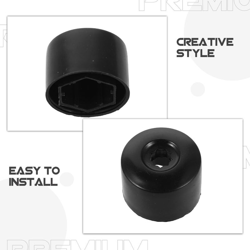 17mm Hexagonal Tire Nut Covers 20pcs Black Wheel Lug Bolt Caps Hub Dustproof Protection - Image 4