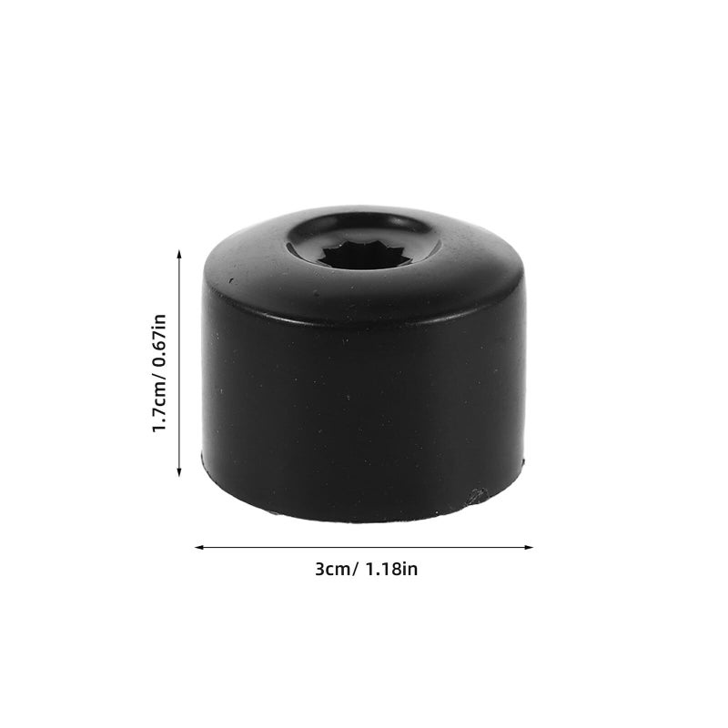 17mm Hexagonal Tire Nut Covers 20pcs Black Wheel Lug Bolt Caps Hub Dustproof Protection - Image 3