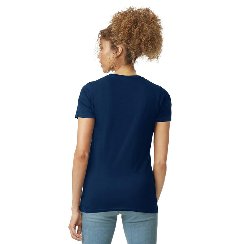 Gildan Women's Softstyle Cotton T-Shirt, Style G64000L, Multipack, Navy (2-Pack), Medium - Image 3