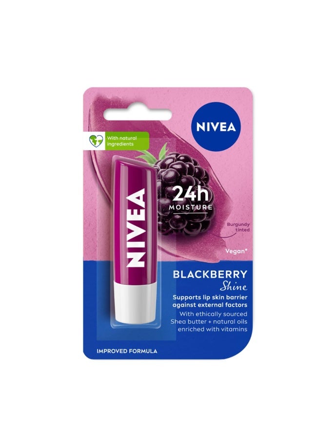 نيفيا مرطب شفاه نيفيا بنكهة الفراولة ٤.٨ غرام | مع فيتامين سي، هـ، وزبدة الشيا | لون أحمر - Image 1