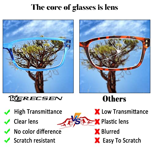 Kerecsen 6-Pack Reading Glasses Blue Light Blocking,Spring Hinge Readers for Men Women,Computer Eyeglasses (6 Black, 1.75, multiplier_x) - Image 5