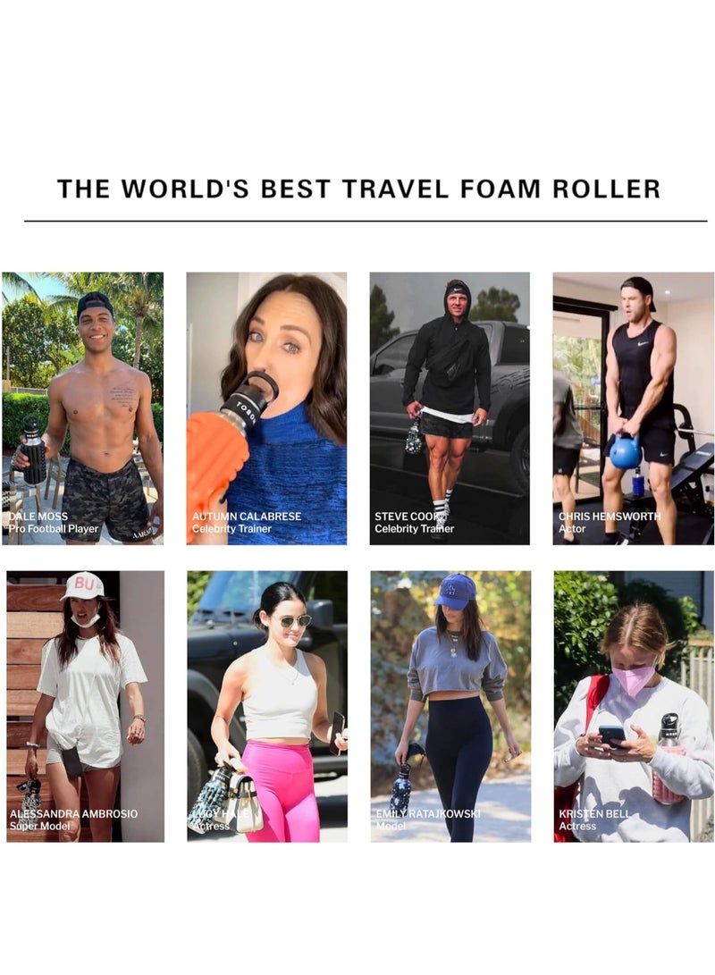 MOBOT Big Bertha Foam Roller Water Bottle -Pastel Blue Camo 1.2L - Image 2