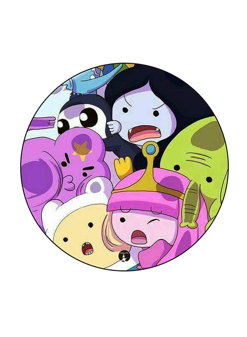 RKN Adventure Time Printed Mouse Pad Round  Multicolour