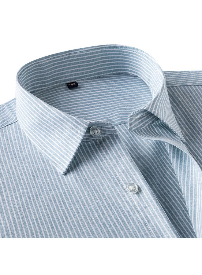 Fapai Easy-care Men's Long Sleeve Shirt Comfortable And Versatile Classic Striped Shirt - Image 3