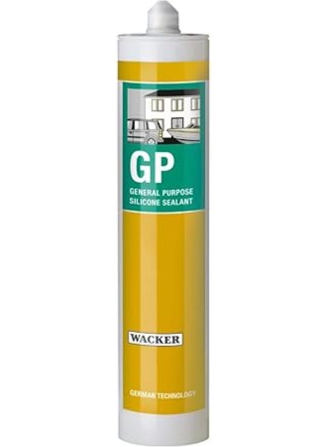 Wacker Germany Silicone Sealant General Purpose GP Transparent Clear 280ml, Renovation Work and Repairing Bonding and Gap Filling, Sealing Of Connection and Expansion Joints Indoor and Outdoor - Image 1