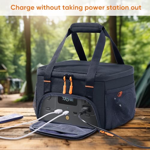 FRECOLSH Heavy-Duty Portable Power Station Storage Case Compatible with Ecoflow RIVER 2 Solar Power Bank Carrying Case for Outdoor Camping Essentials Carrying Case Only - Image 3