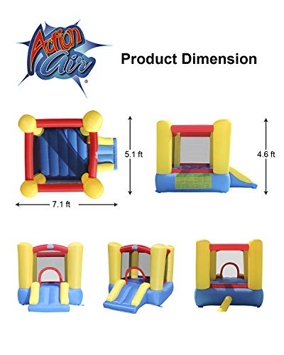 ACTION AIR Bounce House, Toddler Inflatable Bounce House with Blower for Indoor/Outdoor, Bouncy Castle with Durable Sewn and Extra Thick, Jump House with Slide for Kids (9309Y) - Image 5