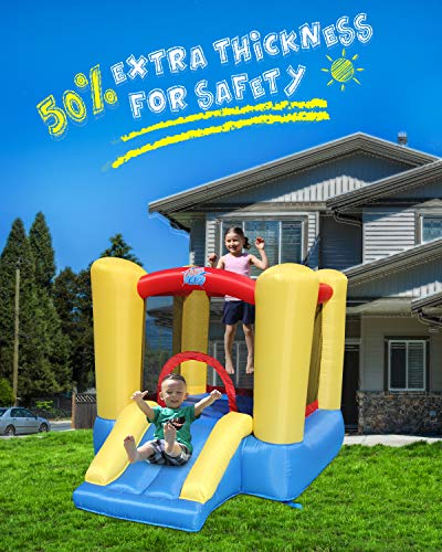 ACTION AIR Bounce House, Toddler Inflatable Bounce House with Blower for Indoor/Outdoor, Bouncy Castle with Durable Sewn and Extra Thick, Jump House with Slide for Kids (9309Y) - Image 4