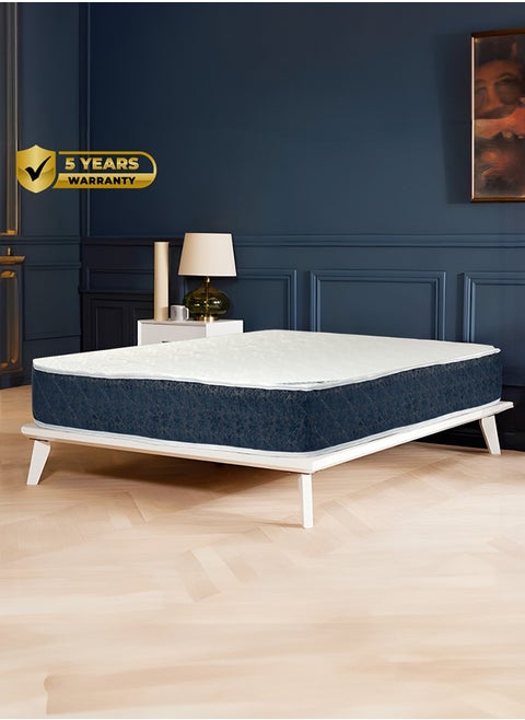 Watin | Multi Layer Bed Mattress 12 Layers Thickness 24 cm Size Super King - 200x200 cm - Blue & White