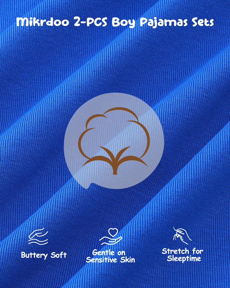 Mikrdoo Little Boys Pajamas Trendy Blue Truck PJs Sets 2 Piece Long Sleeve Snug Fit Cotton Sleepwear Size 5t - Image 5