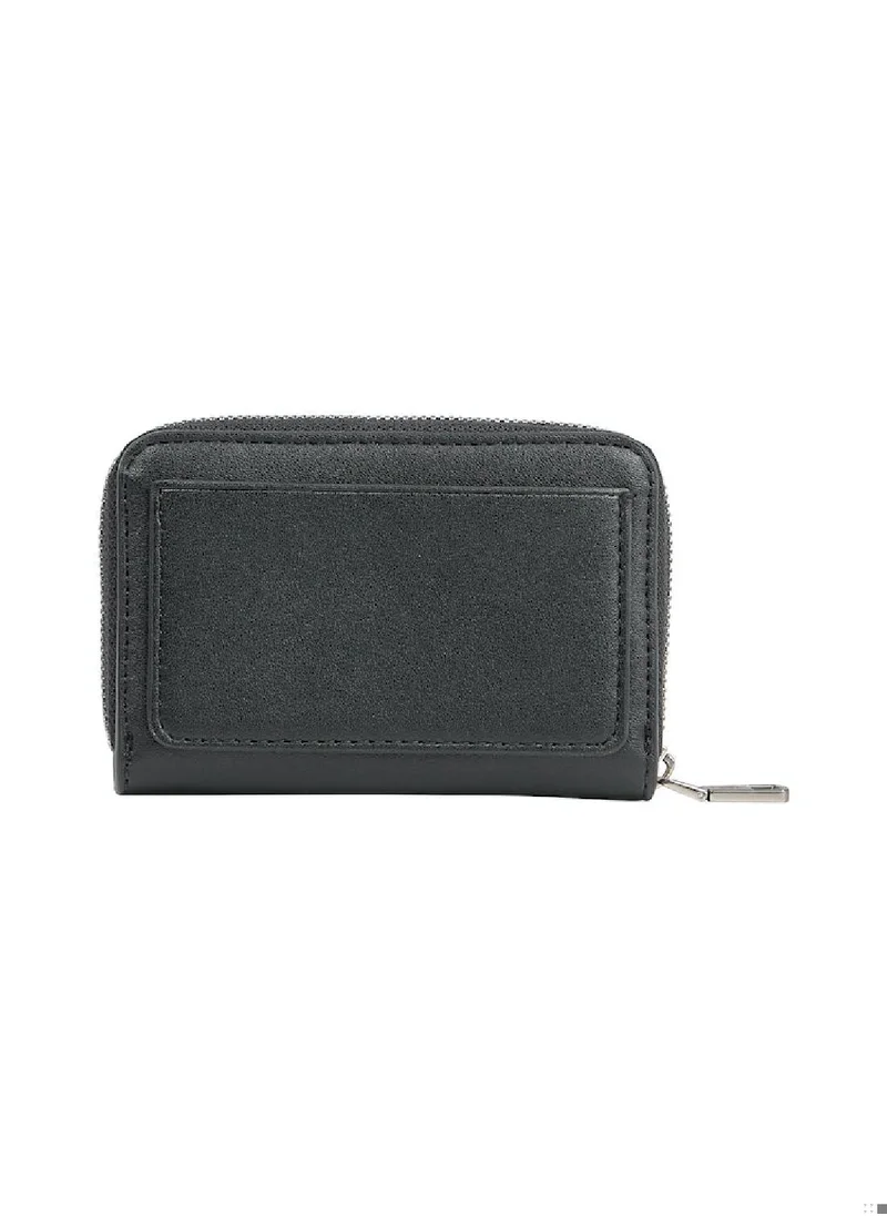 Calvin Klein Jeans Women's RFID Logo Zip Around Wallet -  premium faux leather, Black