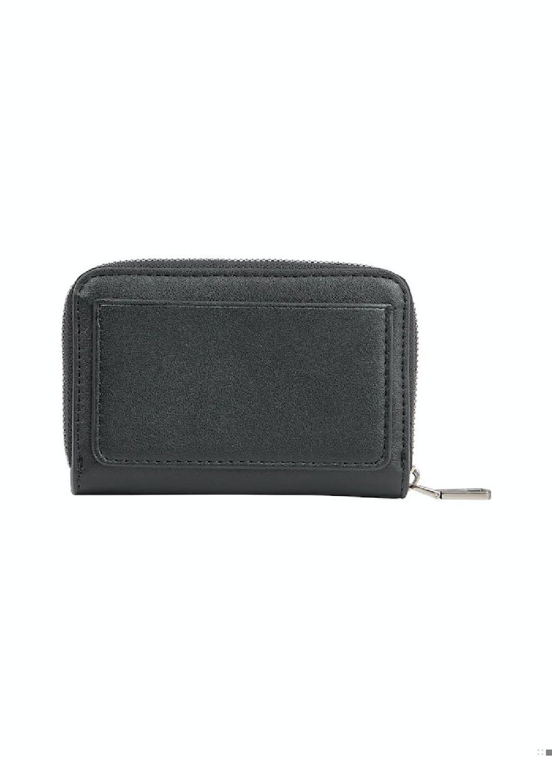 Calvin Klein Jeans - Women's RFID Logo Zip Around Wallet -  premium faux leather, Black - Image 1