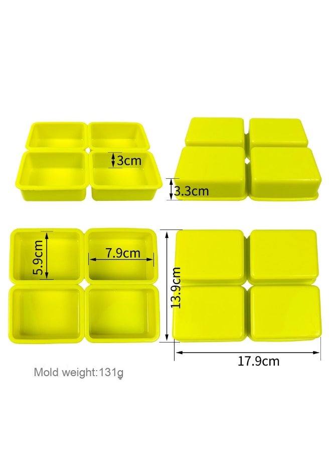 NIBEMINENT - DIY Handmade Soap Molds - Rectangular, Oval, Round, Heart-shaped, Square Silicone Soap Molds - Image 1