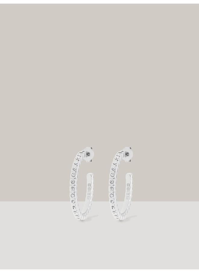 REISS Sade:  Crystal Hoop Earrings  - Image 1