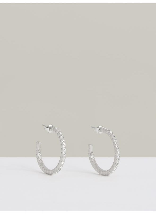 REISS Sade:  Crystal Hoop Earrings  - Image 2