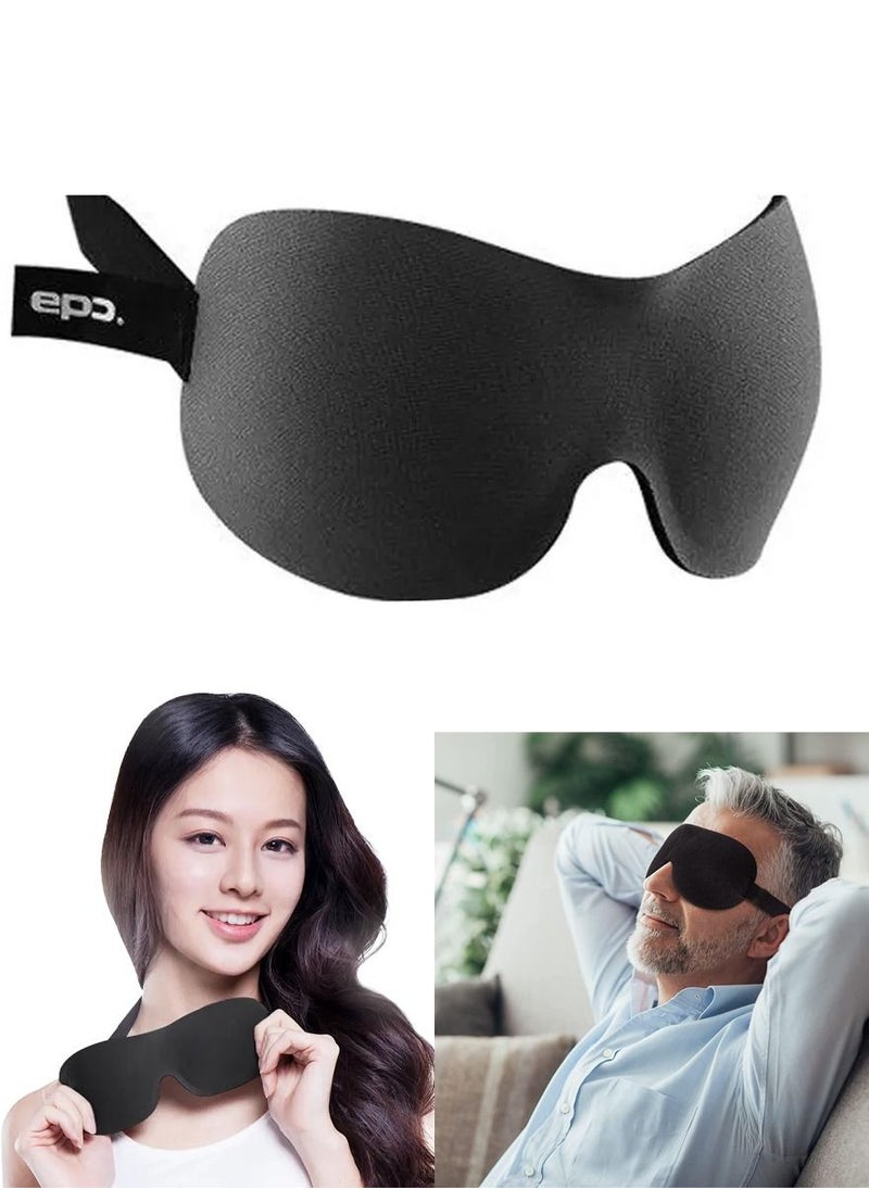 EPO Care+ Premium Quality 3D Eye Mask, Super Soft Comfortable & Breathable Eye mask with Adjustable Strap for Sleeping, Meditation, Travel, Daylight Nap, Yoga, Sleeping Eye Mask, Blindfold Mask For Men, Women  - Image 1